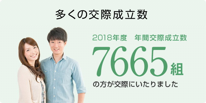 多くの交際成立数