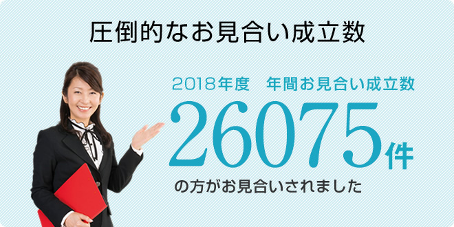 圧倒的なお見合い成立数