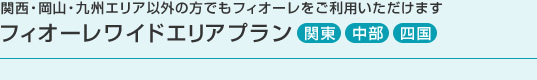 関西以外の方でもフィオーレをご利用いただけます フィオーレワイドエリアプラン 関東 中部 四国 中国地方 九州