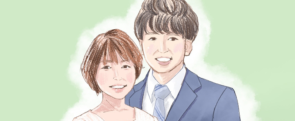 成婚カップルの写真