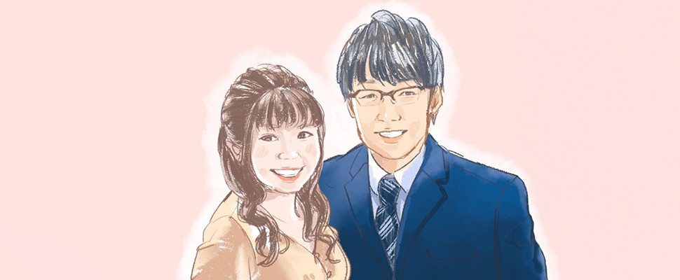 成婚カップルの写真