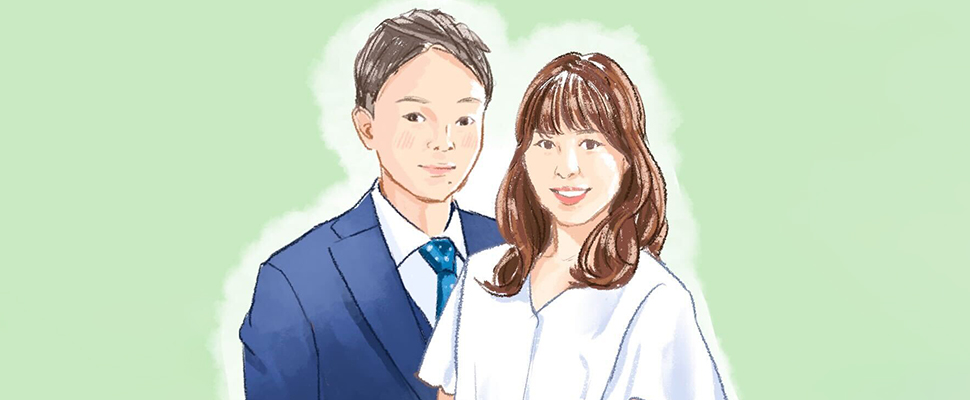 成婚カップルの写真