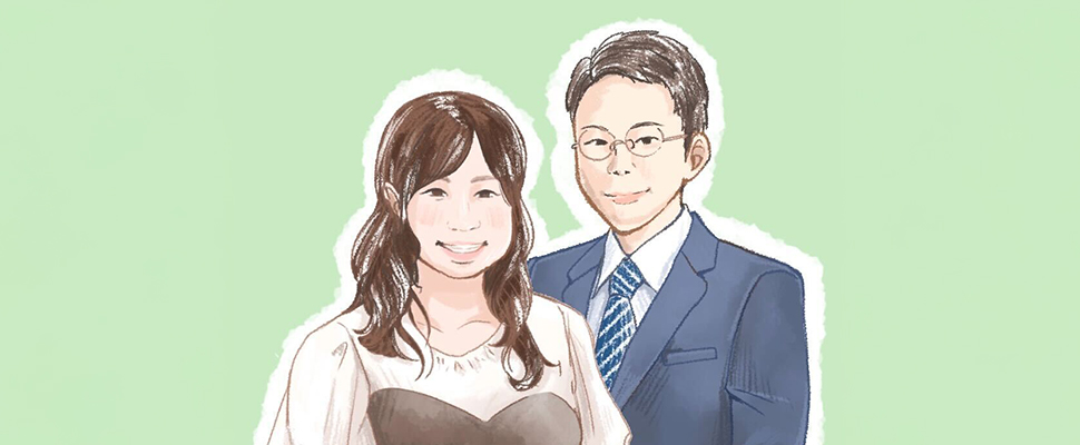 成婚カップルの写真